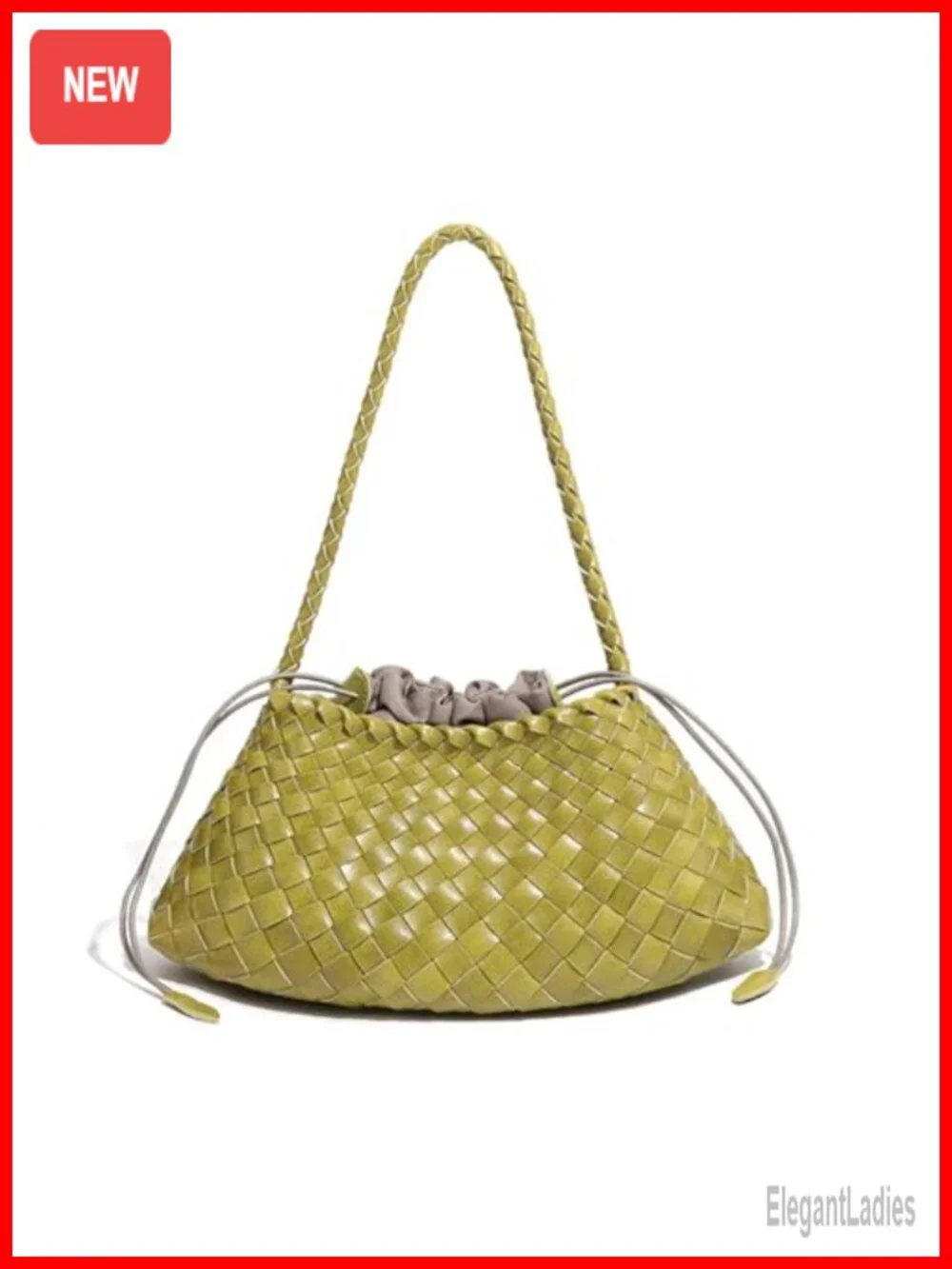 Handwoven Vegan Leather Hobo Shoulder Tote